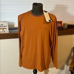 Scott James Men's Orange Long Sleeve Shirt